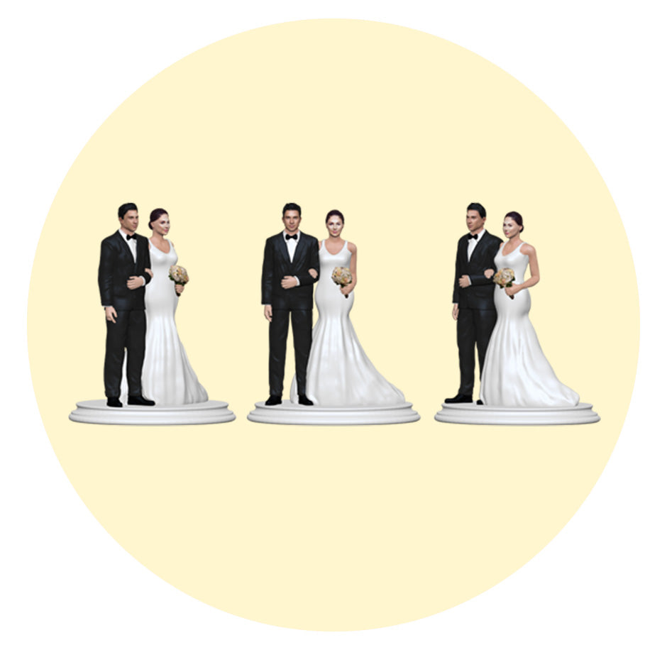 Simply Elegant Cake Toppers Figurine for Wedding | My3dSelfie | My3dSelfie