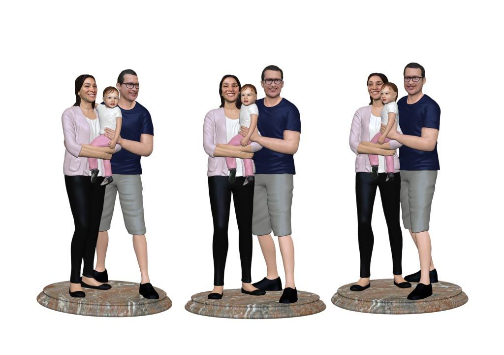 Family Figurines & Sculptures | 3d Figurines of your Family  | My3dSelfie