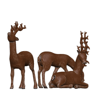 Christmas Reindeer Figurine Set (3 piece)