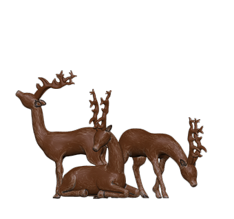 Christmas Reindeer Figurine Set (3 piece)