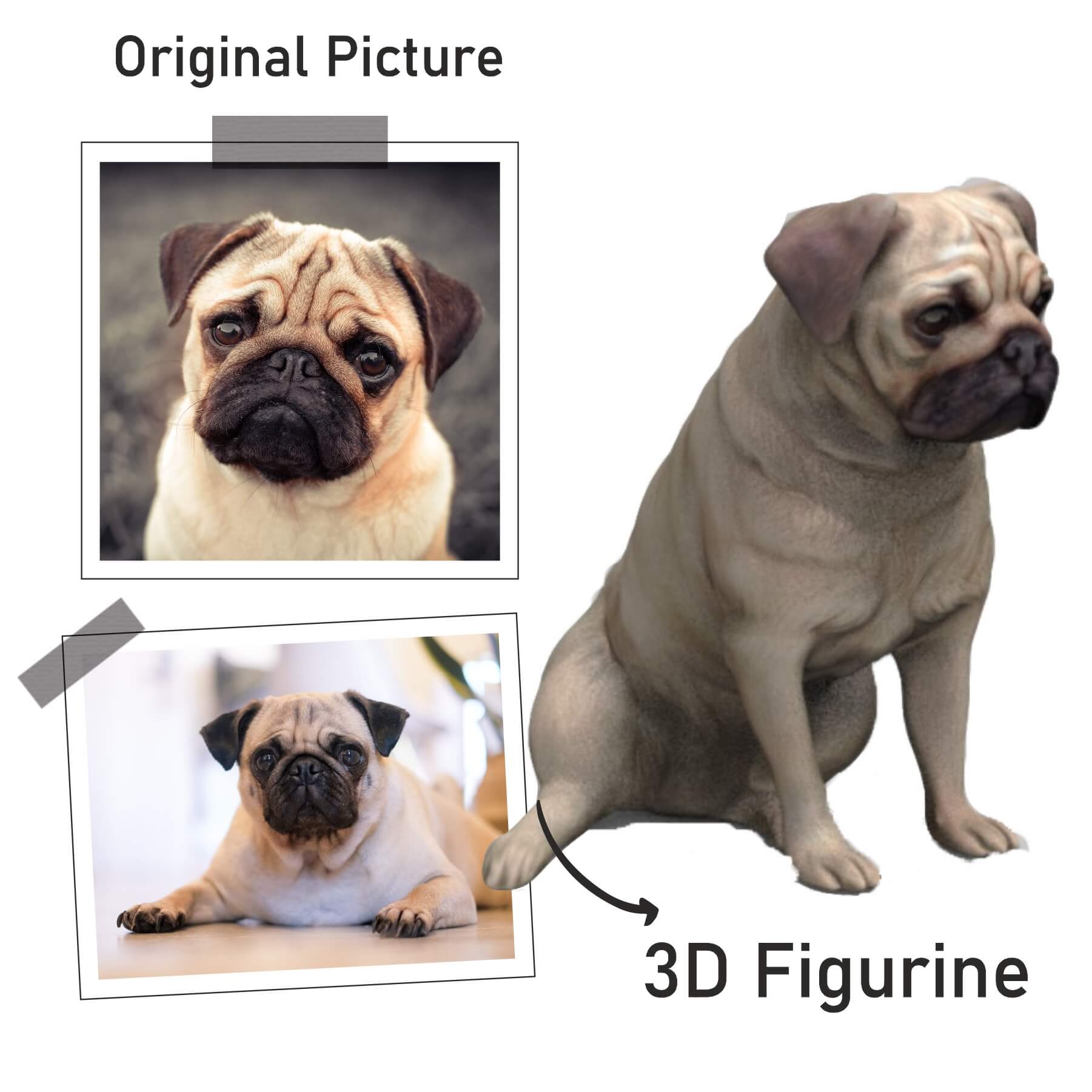 Buy Dogs Figurine | Life Size Dog 3D | Dogs statues | My3dSelfie | My3dSelfie