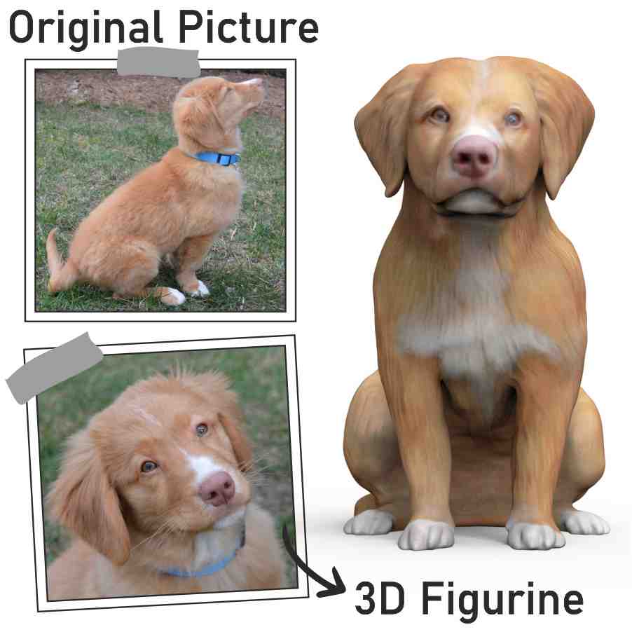 Buy Dogs Figurine | Life Size Dog 3D | Dogs statues | My3dSelfie | My3dSelfie