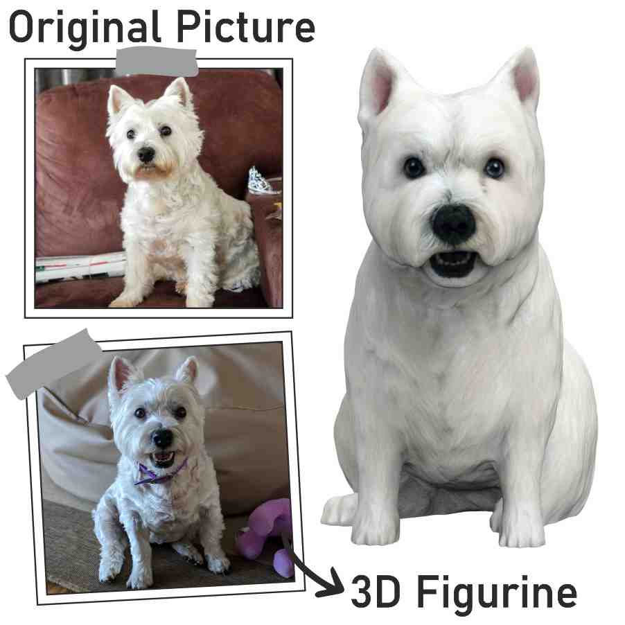 Buy Dogs Figurine | Life Size Dog 3D | Dogs statues | My3dSelfie | My3dSelfie