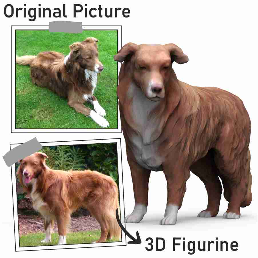 Buy Dogs Figurine | Life Size Dog 3D | Dogs statues | My3dSelfie | My3dSelfie