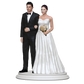 Custom wedding cake topper figurine from front