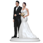 Cake topper figurine for wedding view from right.