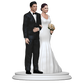 Cake topper figurine for wedding view from left.