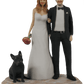 Wedding cake topper with dog