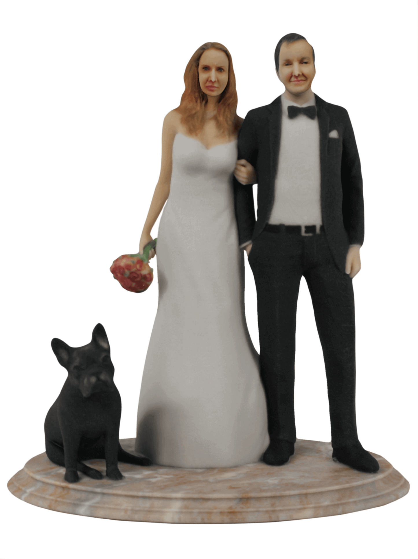 Wedding cake topper with dog