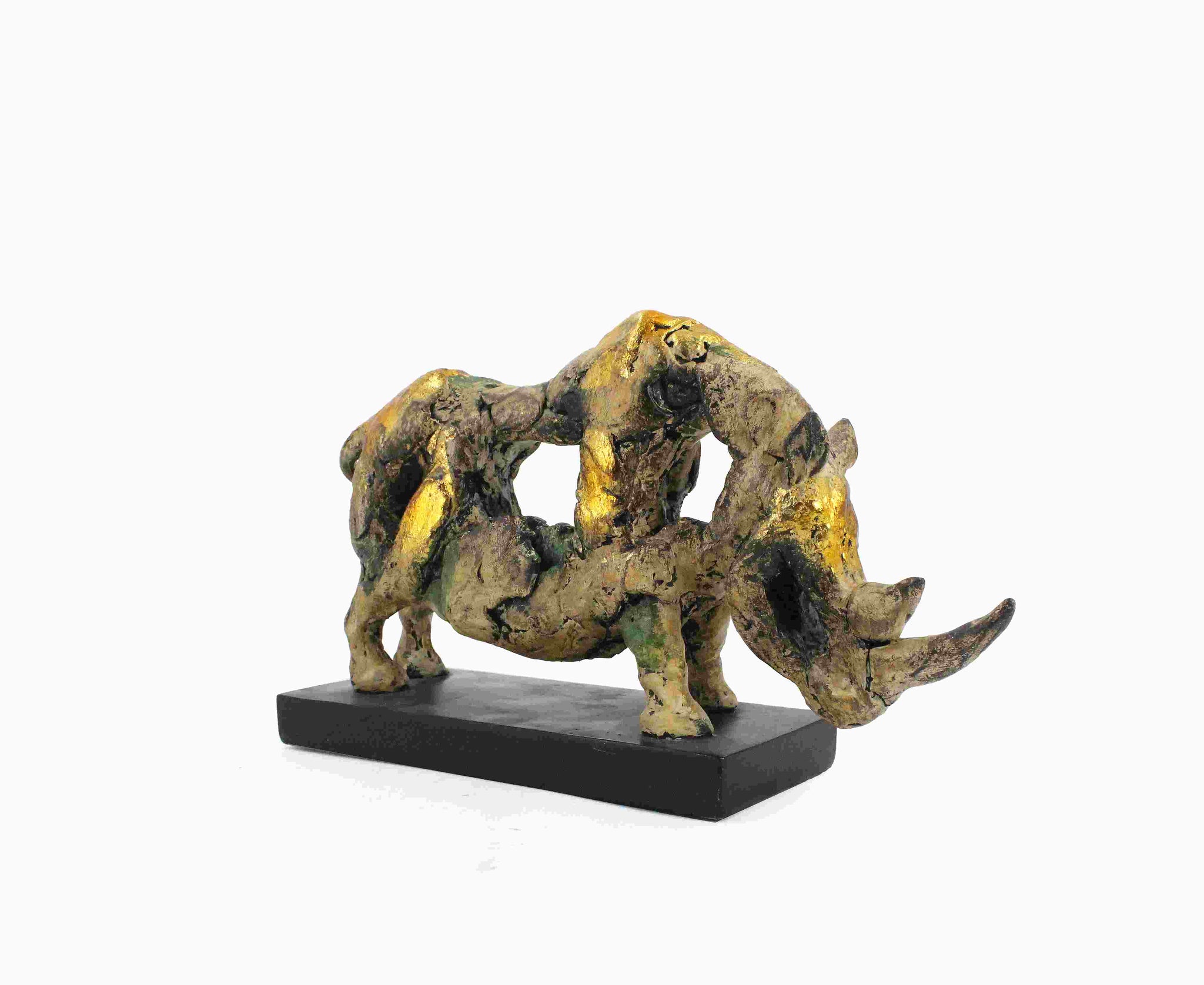 jade rhino statues