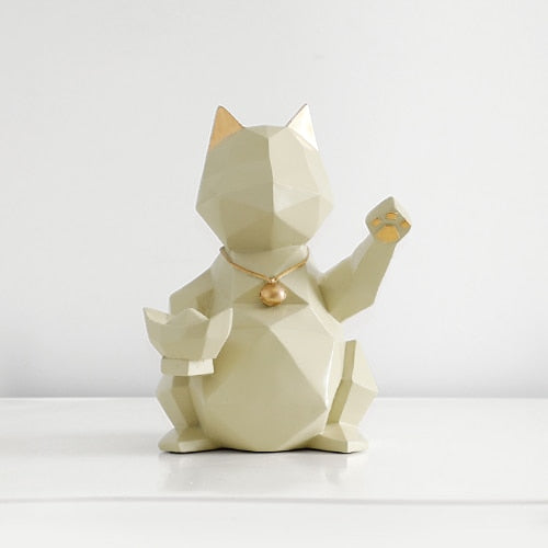 White cat figurine 