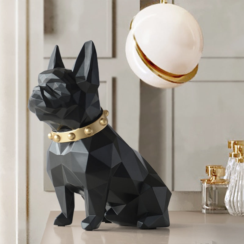 Pug statue black - Left