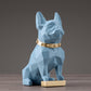 Pug statue blue - Left - pose 3