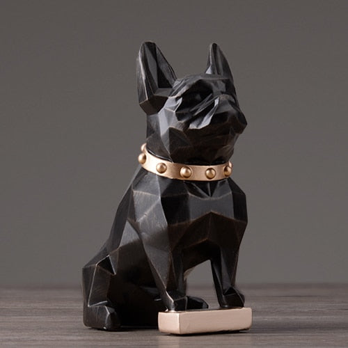 Pug statue black - Right