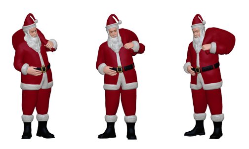 3D-gedruckte Weihnachtsmannfigur von Dir