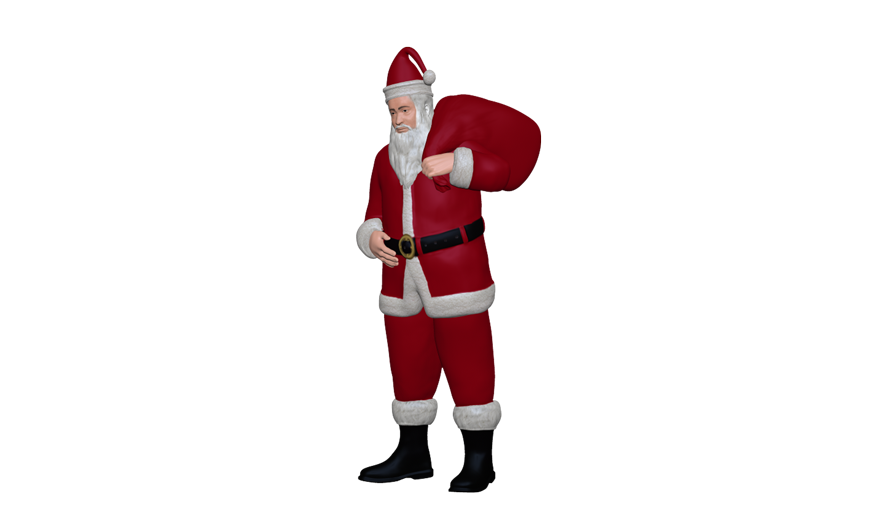 3D-gedruckte Weihnachtsmannfigur von Dir