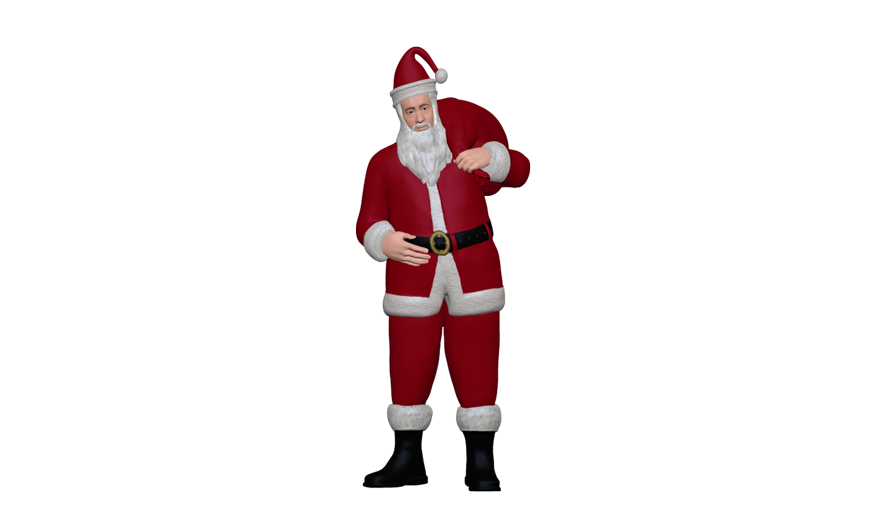 3D-gedruckte Weihnachtsmannfigur von Dir