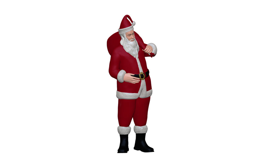 3D-geprint kerstmanbeeldje van jou