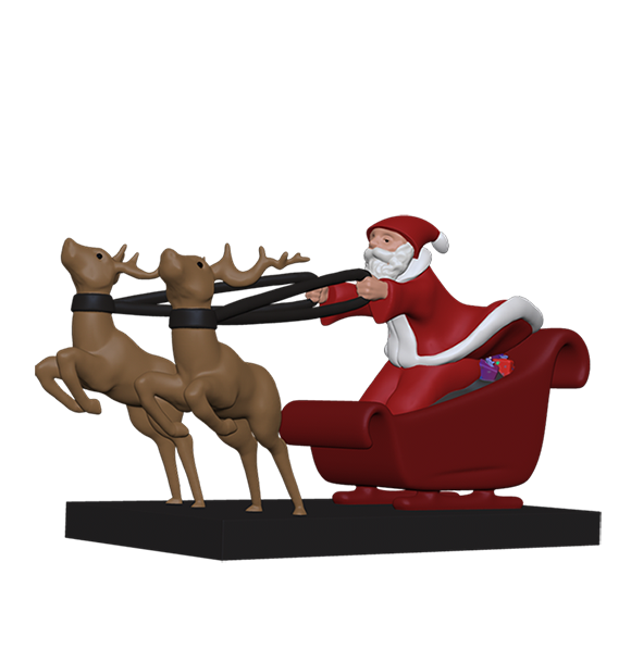 Santa and Sledge Figurine